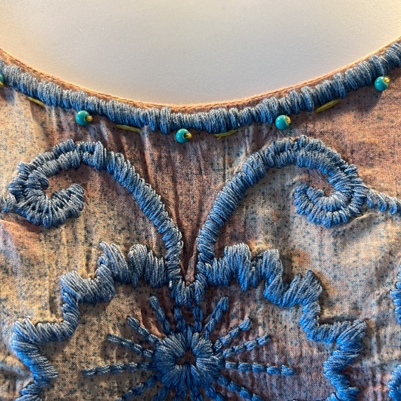 Free People boho slip dress with ruffles. - Picture 12 of 16